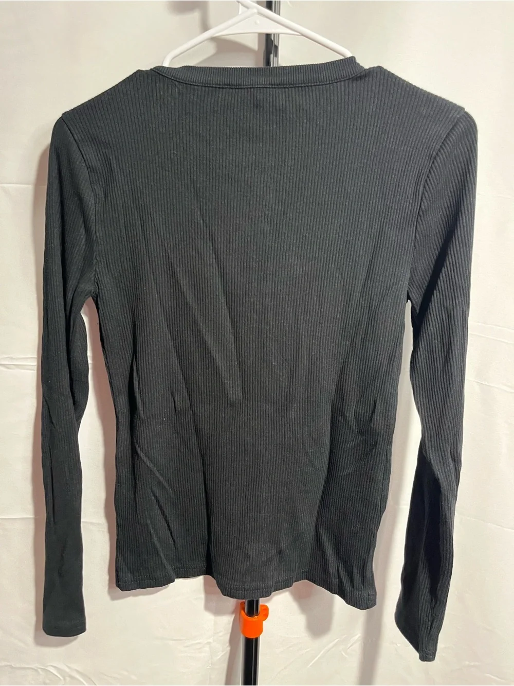 J.Crew women's Classic Crewneck long-sleeve ribbed Knit henley Fitted shirt Sm